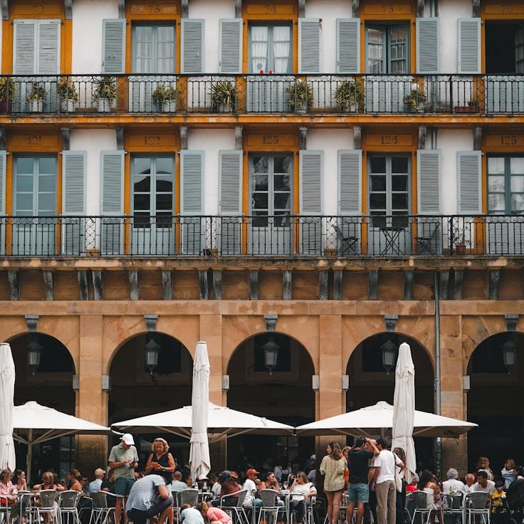 Entertainment zone at night in United States